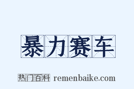 暴力赛车是什么意思的图片